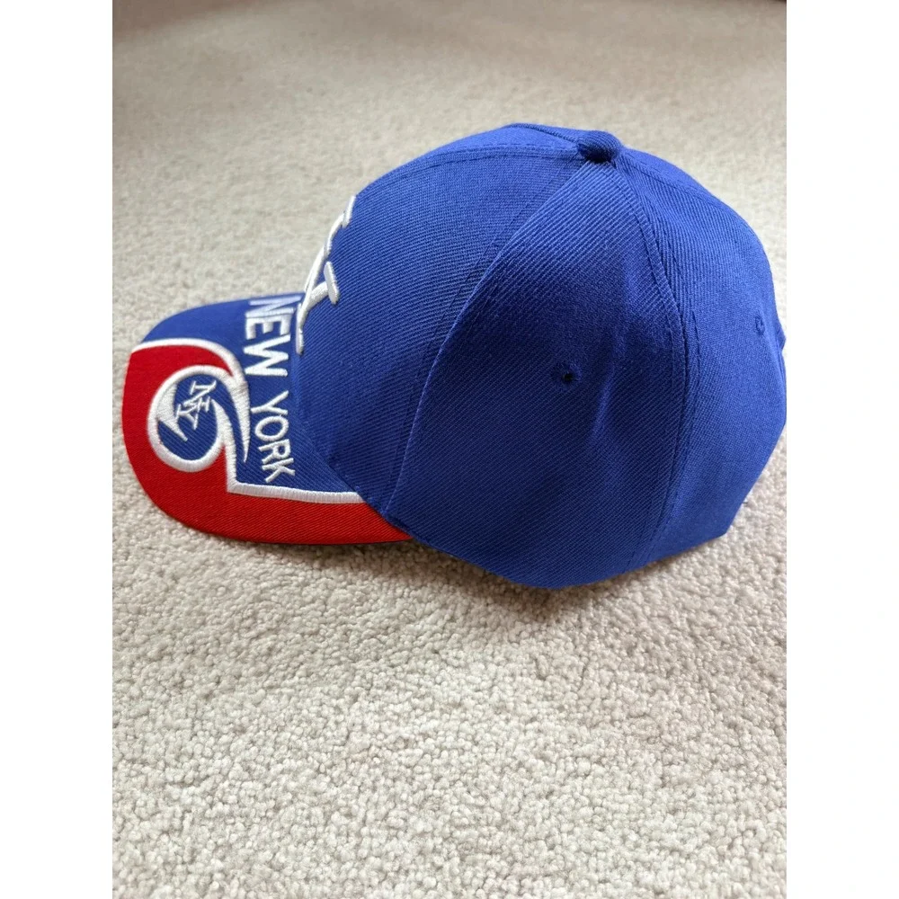 Mingxingcap Baseball Hat Wool Acrylic NY New York NEW One Size Blue Adjustable